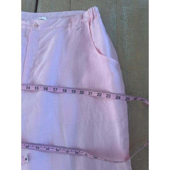 JMP pink Linen Pants Womens size 1X 100% Linen - Picture 5 of 8